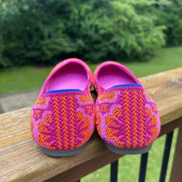 Rothy’s The Flat Lotus Burst Colorful Knit Round Toe Flats Size 9.5 - Picture 3 of 5